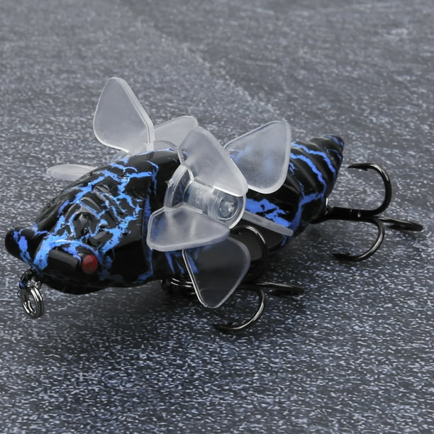 Hard Fish Lure Bionic Cicada Shape Fishing Bait with Rotating Spins  Propeller Treble Hook 7.5cmY238-9 