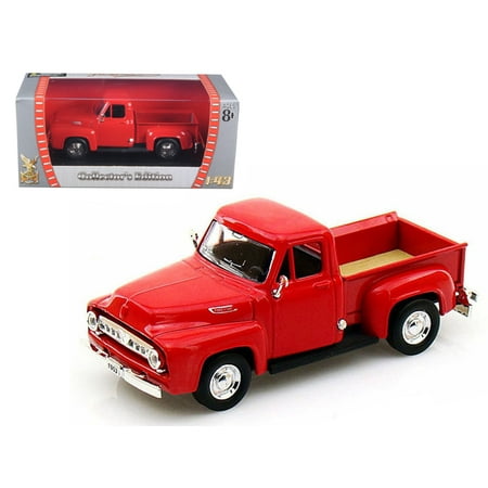 1953 Ford F100 Pickup - 1953 Ford F-100 Pickup Red 1/43 Diecast Car Model by Road Signature