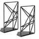 thumbnail image 2 of Libro de geometría sólida-2 piezas Soportes de libro de geometría sólida Escritorio hueco de metal Estante antideslizante para sujetalibros Negro resistente, 2 of 5