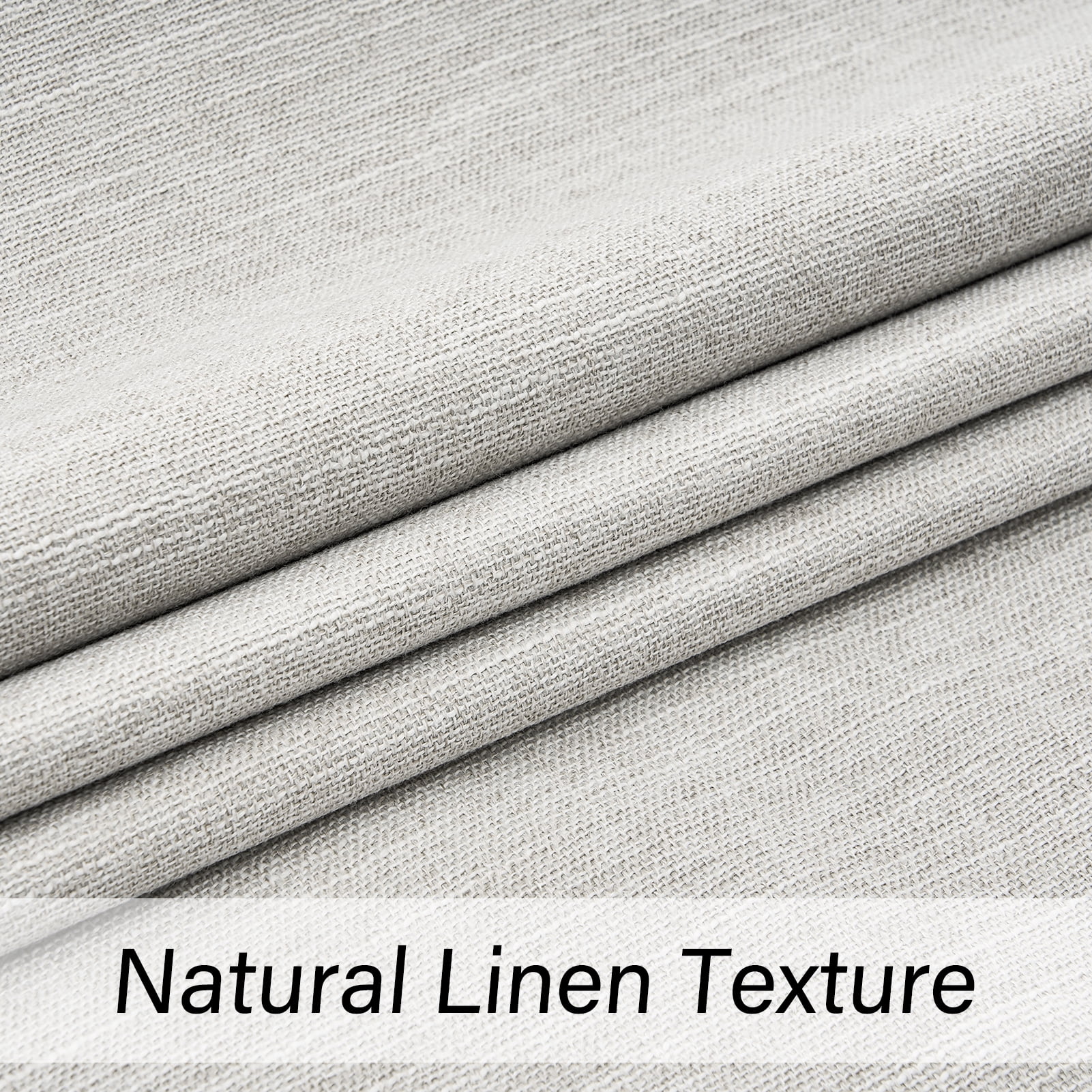 Top Finel Grommet Top Blackout Curtains, Grey Beige, 52" x 90", 2 Panels