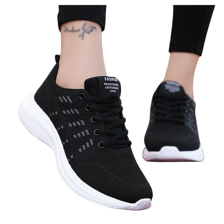 Mepaouo Fashion Sneakers for Women Lace up Breathable Running Shoes Workout Gym Sport Shoes