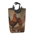thumbnail image 2 of KLL Oil Painting Chicken And Duck Laundry Hamper,Large Canvas Fabric Lightweight Storage Basket Toy Organizer Dirty Clothes Collapsible Waterproof, 2 of 6