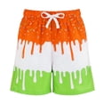 thumbnail image 4 of Toddler Boy Swim Trunks With Ice Print Drawstring Elastic Waist Quick Dry Kids Bathing Suits 2-3 Years, 4 of 4