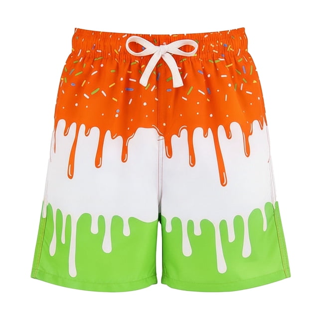 MDUKONU Boys Drawstring Sports Shorts Quick Dry Breathable Running Workout Shorts Orange 2-3 Years