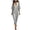 Gray#women's color block linen kaftan dresses, variant on Women Long Linen Summer Dress Casual Loose Kaftan Dresses Color Block Collared Beach Vacation Cover Up Lounge Maxi Dress Khaki,S