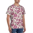 thumbnail image 2 of Vsdgher Rose Flowers Print Men's Dry Fit Mesh Athletic Shirts Moisture Wicking Tennis T-Shirt Tops, 2 of 9