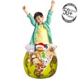 thumbnail image 3 of Abstract Storage Toy Bag Chair, Continuous Vertical Lines Oriental Style Curvy Motifs, Stuffed Animal Organizer Washable Bag, Large Size, Yellow Green Army Green, by Ambesonne, 3 of 3