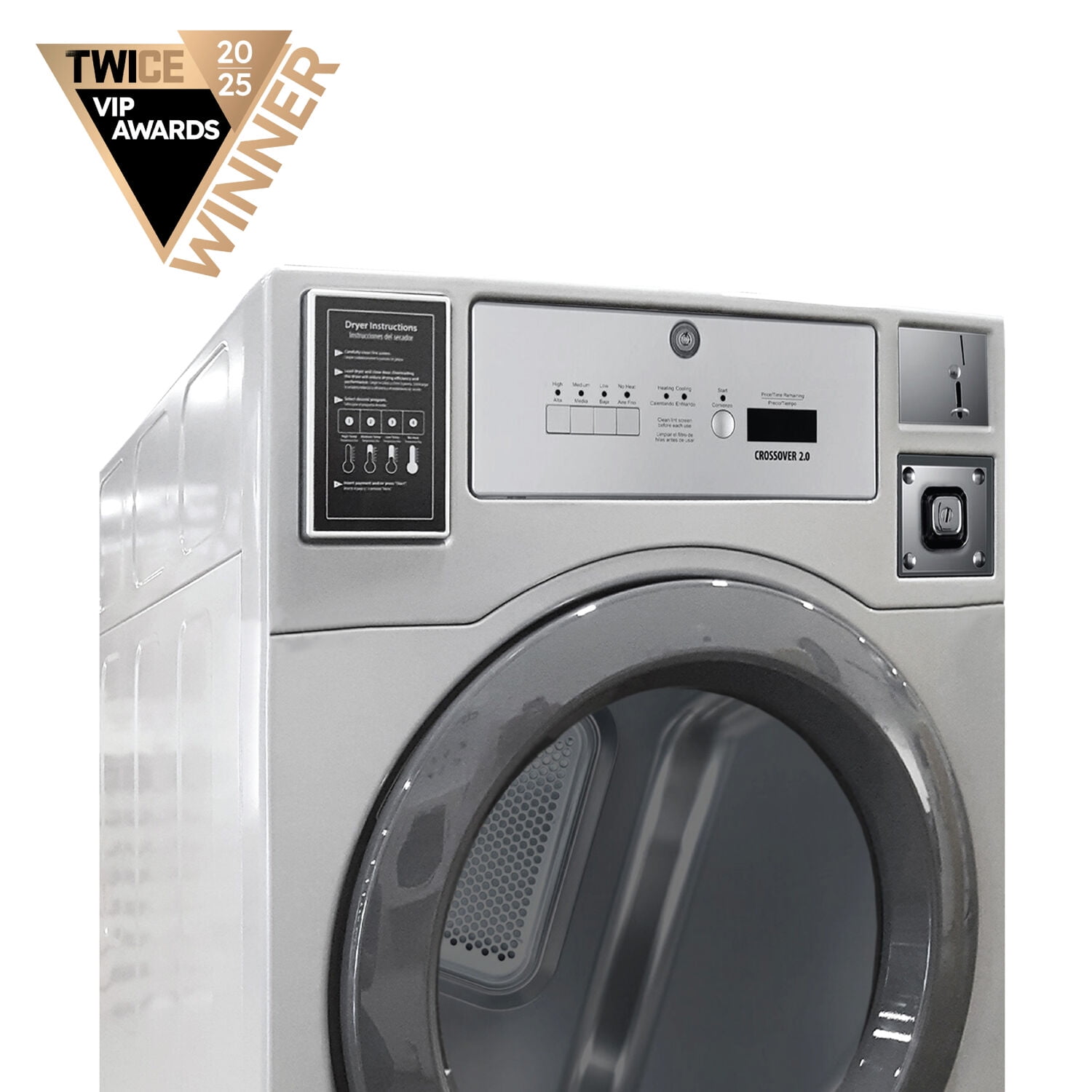 Crossover 2.0 Coin-Operated Electric Dryer with Top Controls, EDRYER