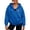 Blue, variant on Womens Hoodie USA Letter Print Full Zip Up Sweatshirt Oversize Tops Long Sleeve Hooded Jacket with Pockets Solid Color Plus Size Coat Clothes