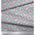 thumbnail image 3 of Soimoi Gray Polyester Crepe Fabric Flower & Butterfly Print Fabric by The Yard 52 Inch Wide, 3 of 3