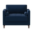thumbnail image 3 of LifeStyle Solutions Jareth King Chair in Navy Blue Fabric Upholstery, 3 of 7