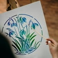 thumbnail image 5 of Snowdrop Flower Painting Stencil Floral Journal Stencils Hollow out Art and Craft Stencils PET Reusable Templates for Painting Journaling Diary Scrapbook Photo Album 11.81x11.81inch, 5 of 9