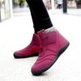 thumbnail image 4 of Women Winter Snow Boots Warm Furry Lined Ankle Booties Hook and Loop Outdoor Walking Womens Boots, 4 of 7