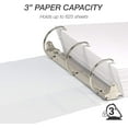 thumbnail image 4 of Samsill Durable 3 Inch Binder, , D Ring Binder, Customizable Clear View Binder, White, 4 Pack, Each Holds 625 Pages, 4 of 7
