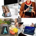 thumbnail image 6 of Universal Tablet Stand Adjustable Hand Strap Holder, Detachable Padded Hook & Loop Fastening Handle Grip with Adhesive Patch for iPad/Galaxy Tab & All 7-11" Tablets, Gray, 6 of 8