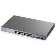 ZyXEL GS1350-26HP 24-Port Gigabit Smart Nebula Cloud Managed PoE Switch, 24 PoE+ Ports at 375W with 2 SFP Uplinks