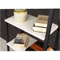 thumbnail image 6 of 5 Tier White Ladder Bookshelf with Solid Wood Shelves, Freestanding Bookcase Organizer for Living Room, Home Office Storage Furniture, 6 of 6