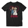 thumbnail image 2 of Chucky Til Death Do Us Part Couples Men's Graphic T-Shirt (Black, S-2XL), 2 of 4