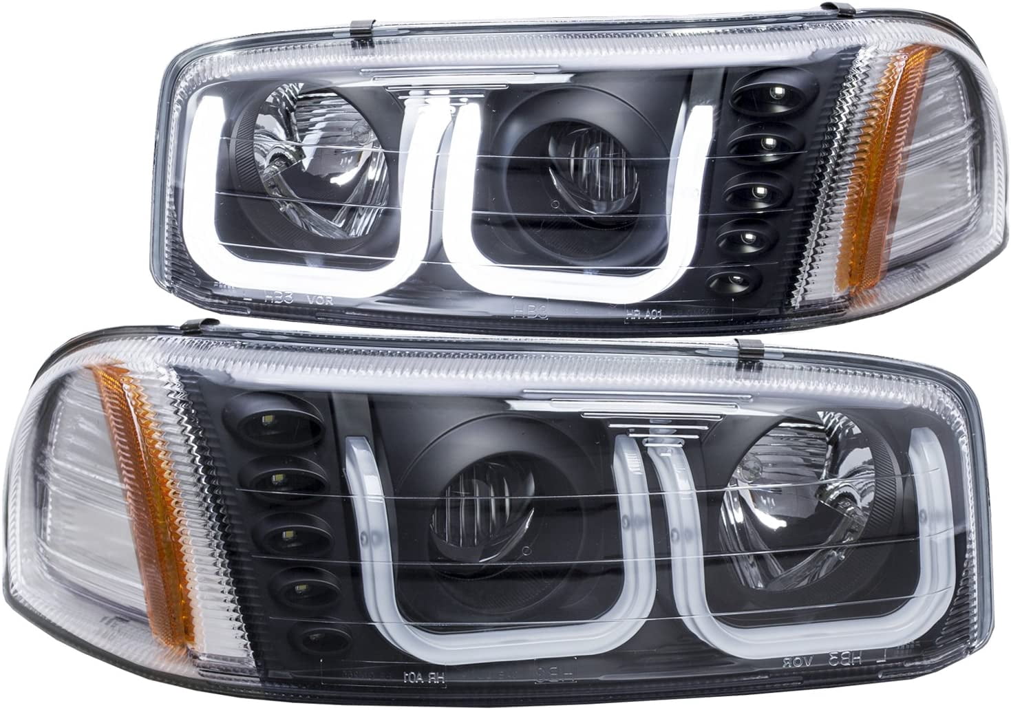 ANZO USA 111303 Projector Headlight Set Fits select: 1999-2007 GMC NEW SIERRA, 2002-2006 GMC YUKON