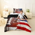 thumbnail image 4 of Erosebridal Football Ball Games Kids Twin Comforter Sets,Letter P Monogrammed Bedding Set For Boys Kids,Reversible black,2pcs, 4 of 7