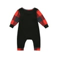 thumbnail image 6 of Family Matching Christmas Pajamas Set 2021 Santa Printed Sleepwear Long Sleeve Tops Plaid Pants for Baby Adults, 6 of 10