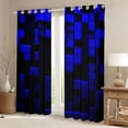 thumbnail image 2 of Feelyou Blue Pixelate Miner Blackout Curtains Set of 2 (52x84 Each), Stereoscopic Square Window Curtains, Chic Honeycomb Abstract Curtains and Drapes, Window Curtains Bedroom Decor, 2 of 6