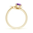 thumbnail image 2 of ANGARA Natural Solitaire Amethyst Infinity Knot Ring in 14K Yellow Gold for Women (Size-6mm) | February Birthstone, Birthday, Anniversary, Jewelry Gift for Women | Natural Amethyst Ring, 2 of 9