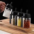 thumbnail image 4 of Assaisonnement Boîte Verre à Main Clair Récipient Condiment Bocal avec Cuillère, 4 of 9