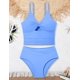 thumbnail image 5 of Traje de baño Doumlop Tankini para niñas, tallas 10-12, color azul bloque, 5 of 9