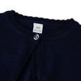 thumbnail image 3 of GYRATEDREAM Girls Long Sleeve Bolero Cardigan Kids Button Closure Knitted Shrug Cropped Sweaters Tops for 7-8Y Navy Blue, 3 of 10