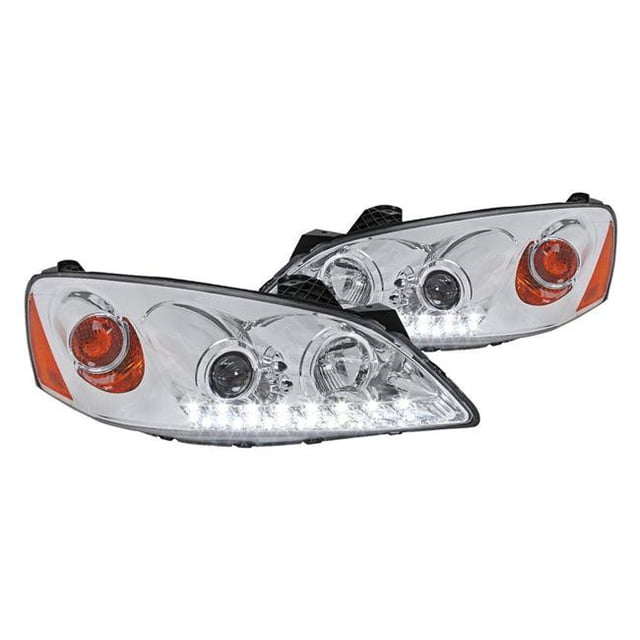 Spec D Tuning 2LHP-G605-RS Tête de Projecteur pour 2005-2010 Pontiac G6, Chrome