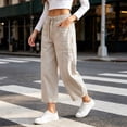 thumbnail image 5 of Raeneomay Women's and Women's Plus Drawstring Low Rise Straight Leg Jeans with Pockets Casual Denim Pants for Daily Wear, 5 of 6