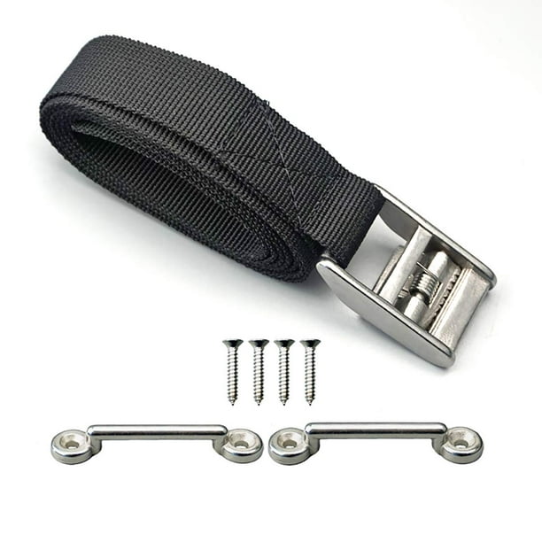 UCEDER 56" Battery Tie Down Strap Kit Battery Hold Down Strap with Stainless Steel 316 Buckle, 2
