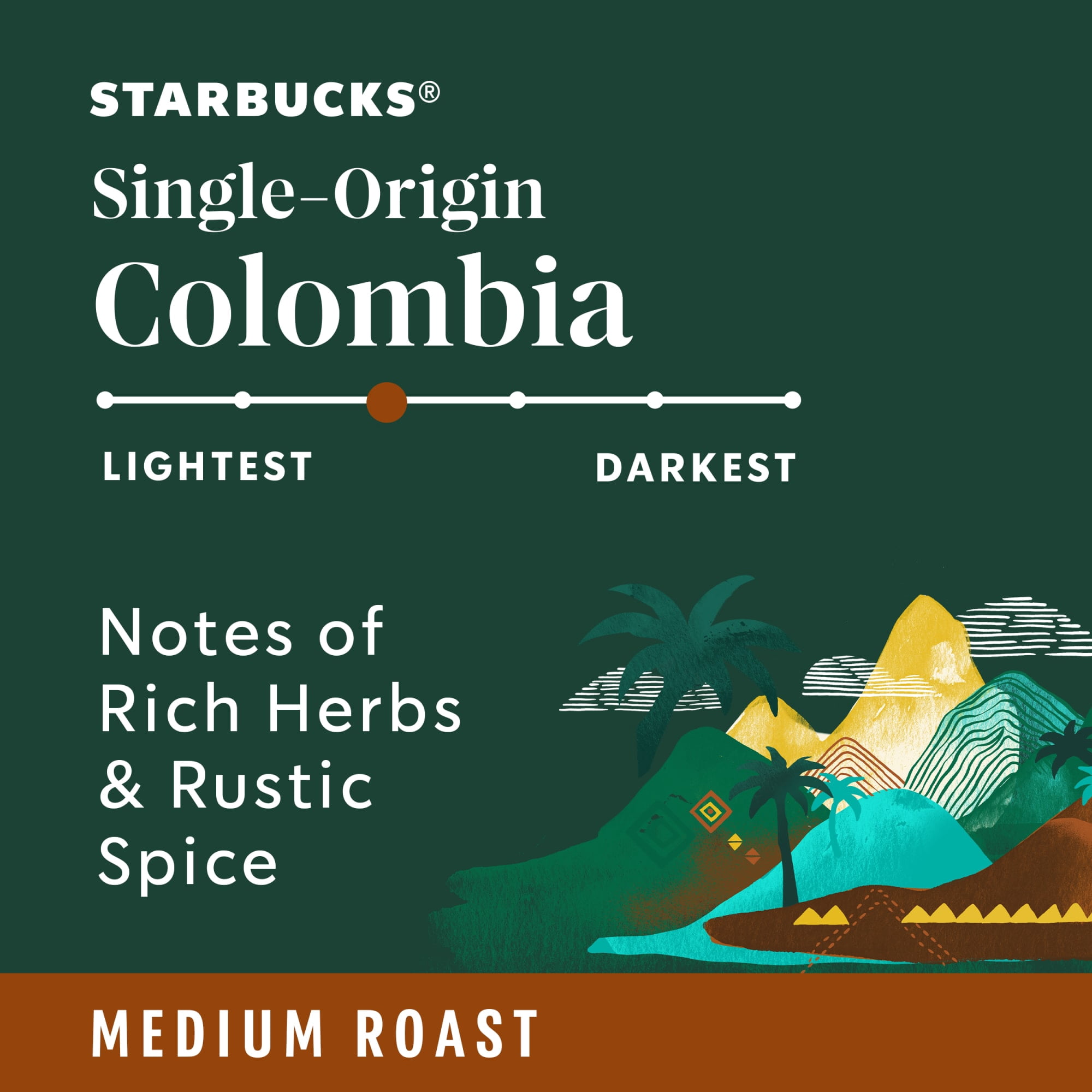 Starbucks VIA Instant Single-Origin Colombia, Instant Coffee, Medium Roast Coffee, 8 Packets
