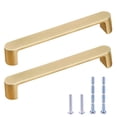 thumbnail image 1 of Dannisly - Juego de 2 manijas para gabinete de oro cepillado, centros de orificios de 5 ", tiradores para cajones, tiradores para gabinetes de aleación de zinc macizo, muebles de latón cepillado, herr, 1 of 1