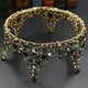 thumbnail image 4 of Zhuge Tiara de boda para novia, diadema de princesa, corona nupcial, joyería para el cabello con diamantes de imitación de cristal, decoración para novia, cumpleaños, graduación, boda (negro), 4 of 5