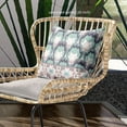 thumbnail image 2 of 26x26 White Green Pink Blown Seam Broadcloth Floral Throw Pillow, 2 of 5