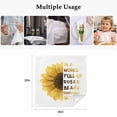 thumbnail image 5 of Cloth Napkins Set of 8 - 20x20 Inches, Yellow Sunflower Washable Reusable Table Napkins, Floral Rustic White Quotes Soft & Absortbent Dining Napkin for Party Wedding Hotel Restaurant, 5 of 8
