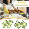 thumbnail image 5 of Honeii Happy Fruit Pattern Oven Mitts and Pot Holders, Silicone Oven Gloves,500 F Heat Resistant Oven Mitts Sets, 4PCS, 5 of 6