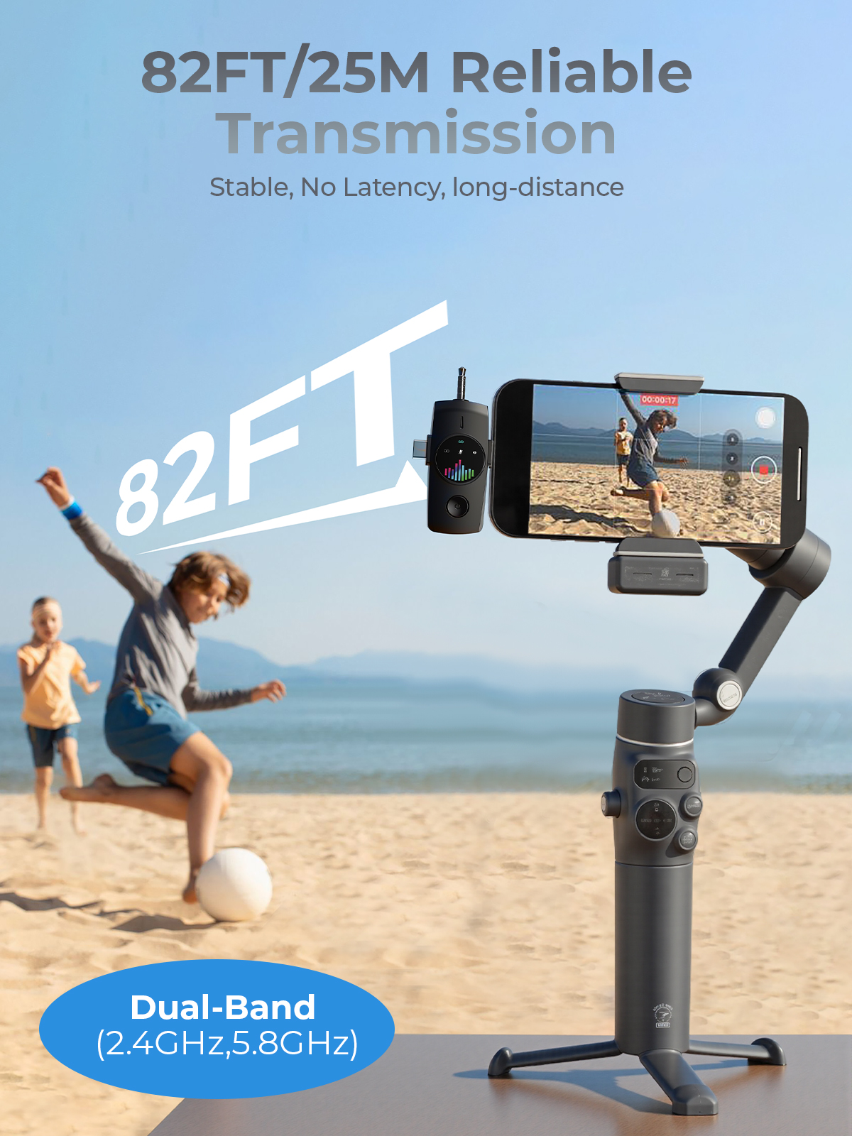 Micrófono inalámbrico de solapa Skdwakiz 3 en 1: mini micrófono profesional para iPhone, Android y cámara: micrófono de solapa con cancelación de ruido/plug and play/monitoreo en tiempo real para grabación de video 7