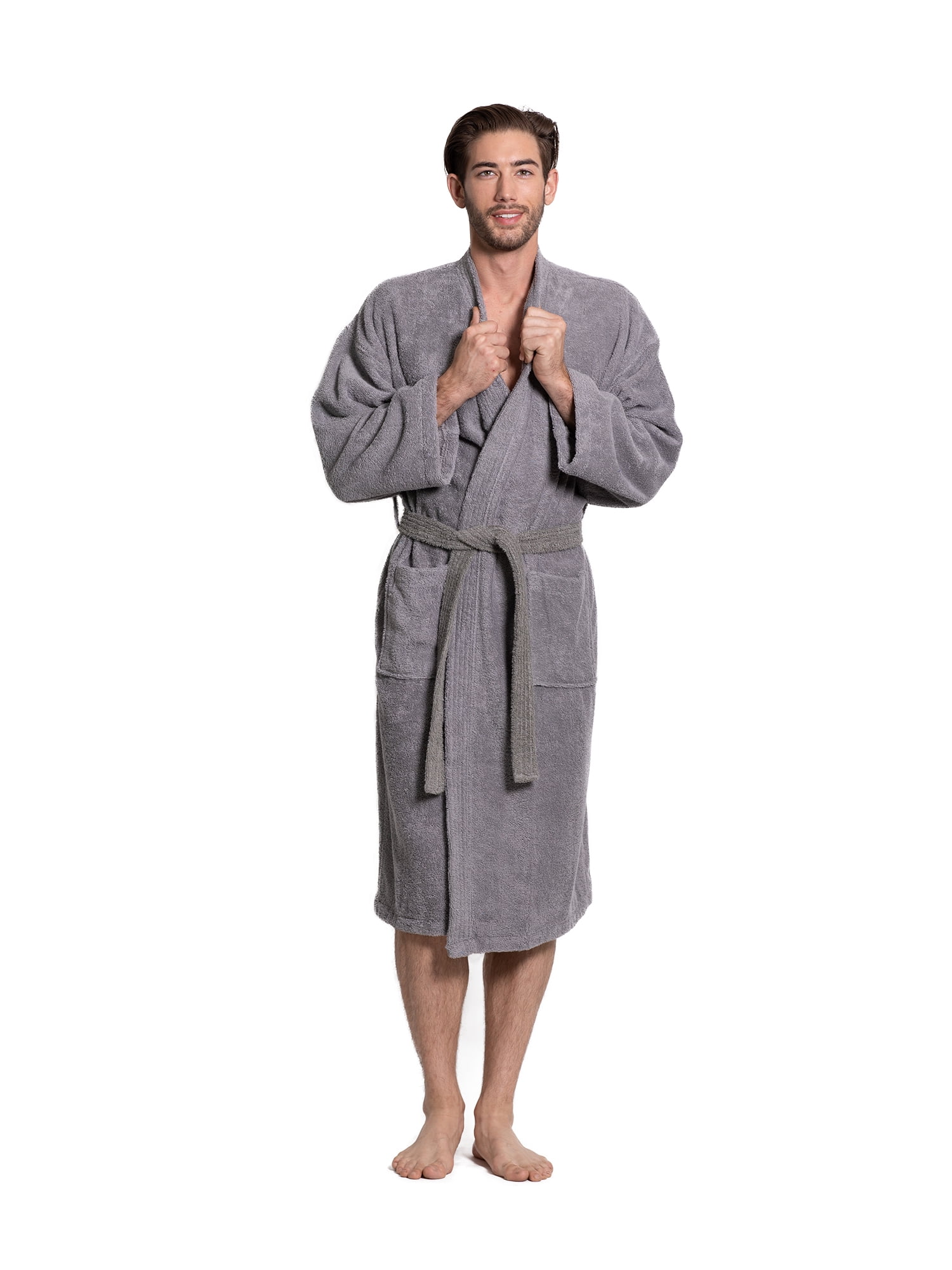 Turkuoise Men's Terry Cloth Robe 100 Premium Turkish Cotton Terry