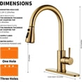 thumbnail image 4 of Kitchen Faucets, Kitchen Faucets with Pull Down Sprayer, High Arc Single Handle Stainless Steel Sink Faucets 1 Holes, Kitchen Sink Faucets for Farmhouse Camper Laundry Rv Bar, 4 of 10