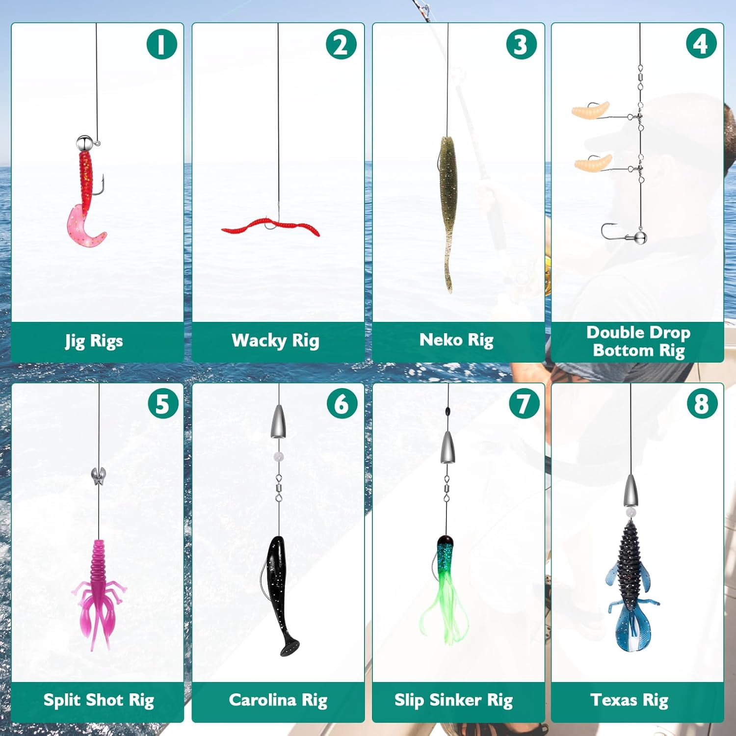 Fishing Lures - Tackle Box with Tackle Included, Fishing Kit with VIBs, Frogs, Minnows, Soft Baits, Hooks & Weights Accessories, Freshwater Lure Kit for Bass Walleye Trout