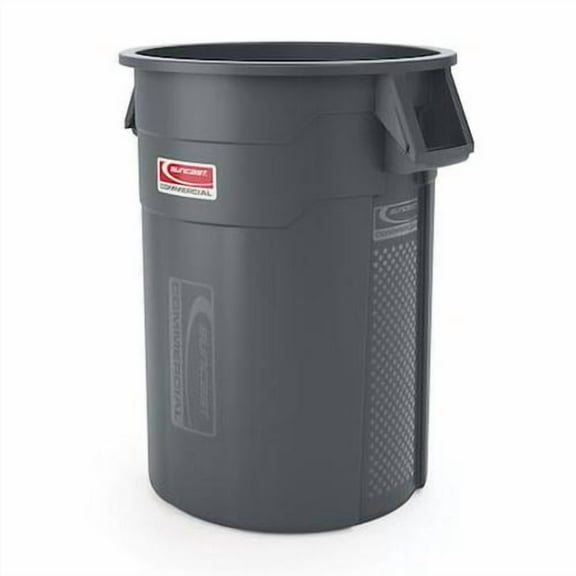 Suncast Commercial 55 GALLON UTILTIY TRASH CAN, GRAY