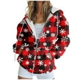 thumbnail image 2 of WXLWZYWL Oversized Hoodie for Women Zip Up Christmas Bell Y2K Fleece Long Sleeve Jacket Coat Xmas Sweatshrits, 2 of 5