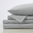 thumbnail image 4 of Great Bay Home Super Soft Extra Plush Fleece Warmer Sheet Set  (Twin, Paloma Grey), 4 of 7