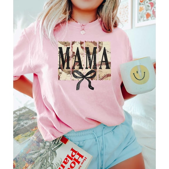 Baseball Mama Game Day Sports Graphic Design T-Shirt