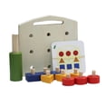 thumbnail image 2 of Juguetes de tornillos de madera Montessori con destornillador, juego cognitivo, coordinación mano-ojo, forma de Color, juguete que combina con regalos, 2 of 9