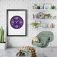 thumbnail image 5 of Matsuzay Reloj de pared de 12 pulgadas, reloj con puntero que no hace tictac, funciona con pilas, decorativo, moderno, para sala de estar, relojes Decoración del hogar Púrpura Matsuzay HA082810-01, 5 of 6
