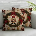 thumbnail image 3 of GOSMITH  Nutcracker Throw Pillow Cover Cute Cool Christmas New Years Soft Pillow Cover Solid Square Cushion Case Match for Home Decor Colorful, 3 of 5